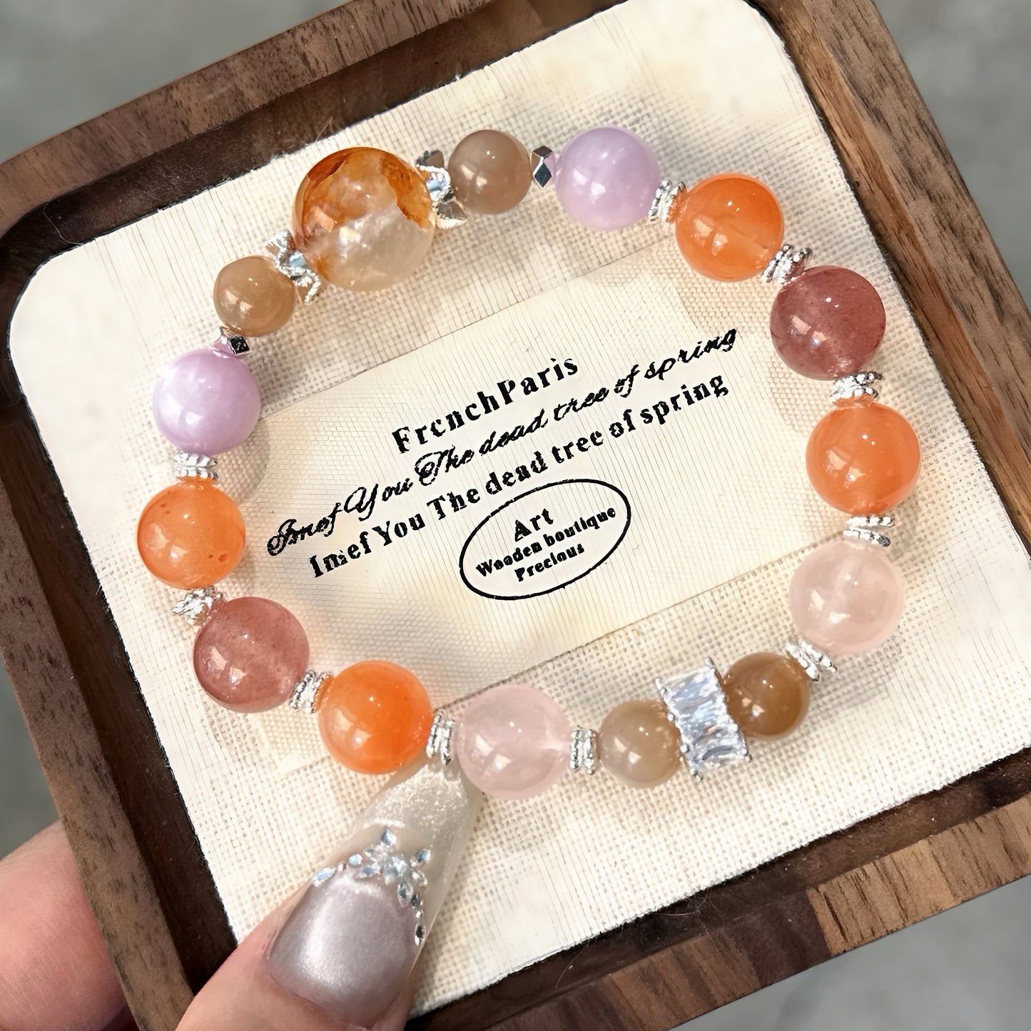 Crystal Bracelets-Five Elements A - Fire|Elemental Radiance · Fire's Passion| - Luminary Rune