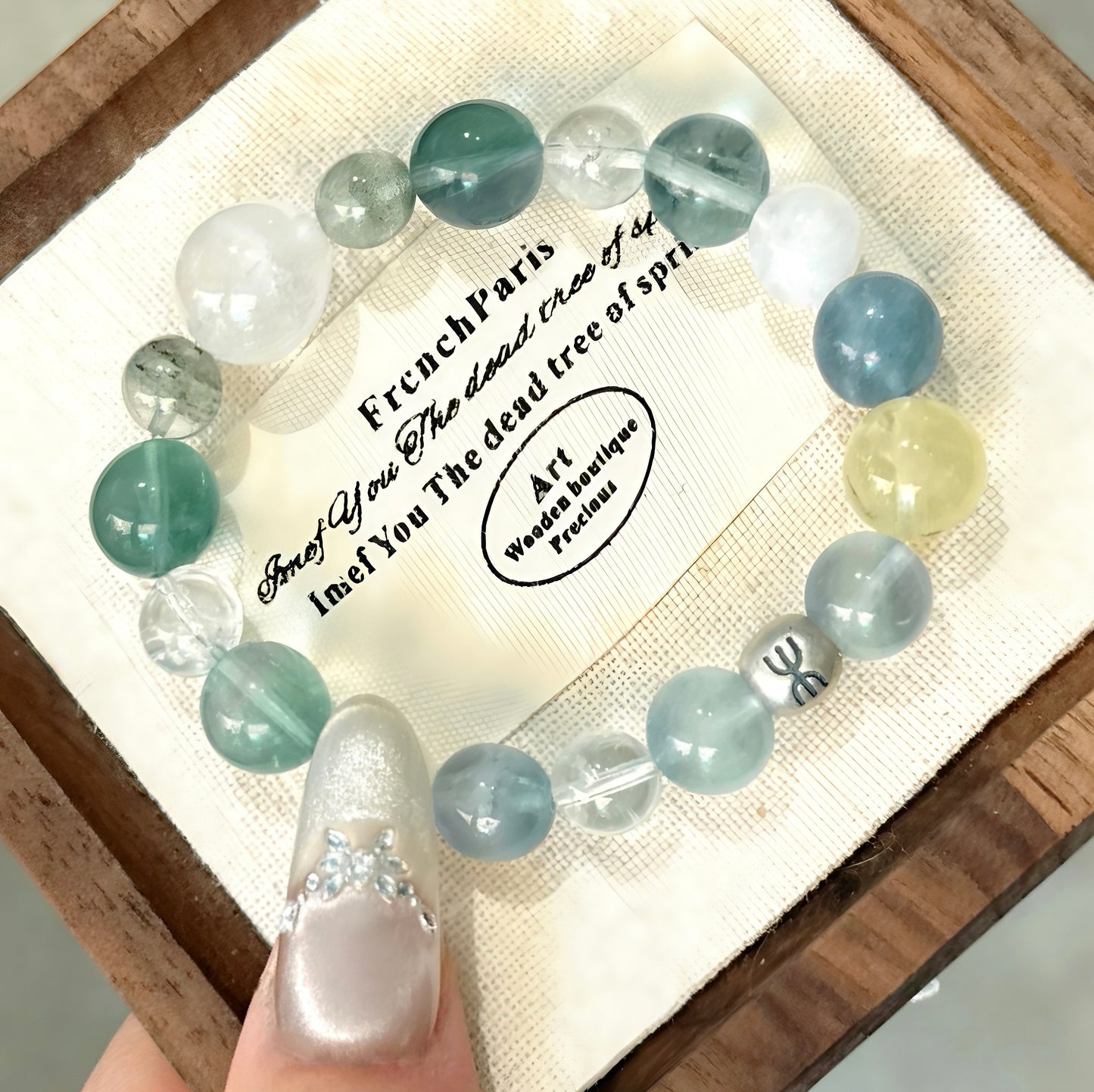 Crystal Bracelets-Five Elements B - Wood|Earth's Energy · Wood's Vitality| - Luminary Rune