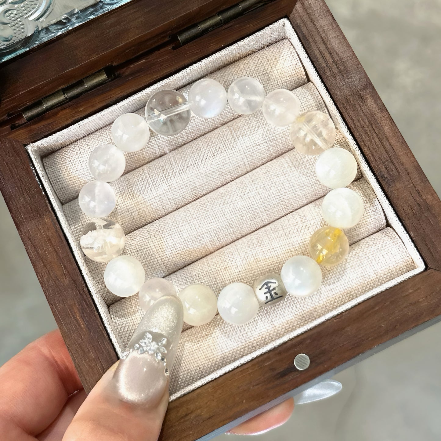 Crystal Bracelets-Five Elements B - Metal|Earth's Energy · Metal's Momentum| - Luminary Rune