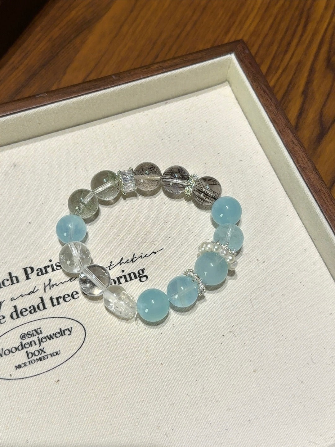 Five Elements Bracelet Beneficial for Metal and Water - Luminary Rune