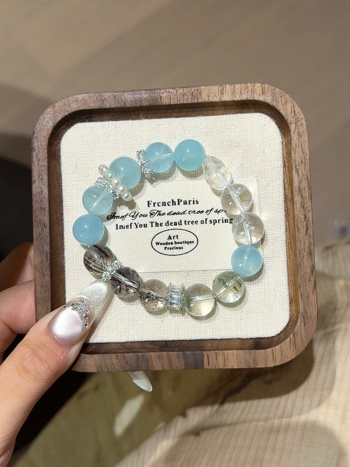 Five Elements Bracelet Beneficial for Metal and Water - Luminary Rune