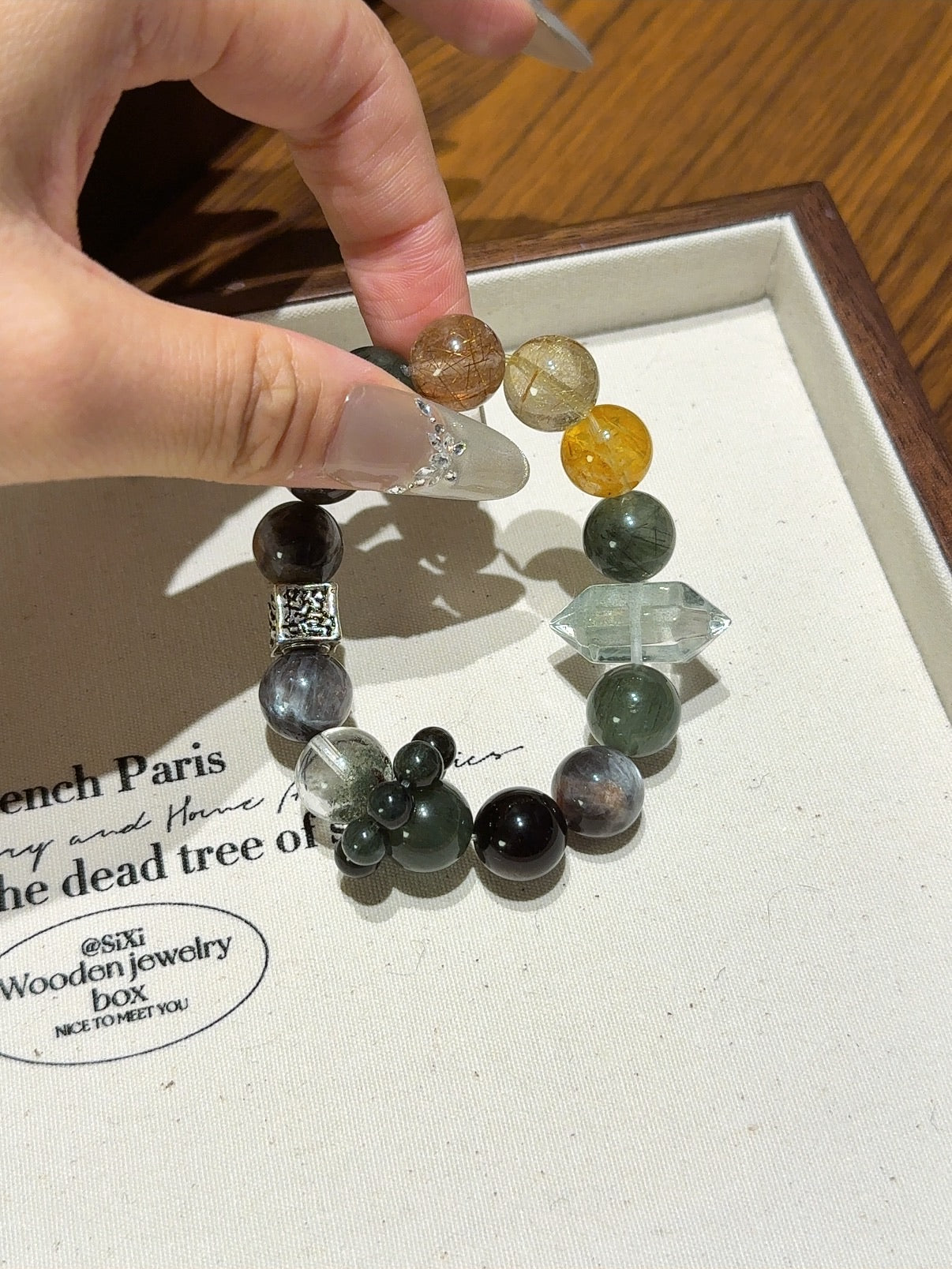 Five Elements Bracelet Beneficial for Wood and Earth - Luminary Rune