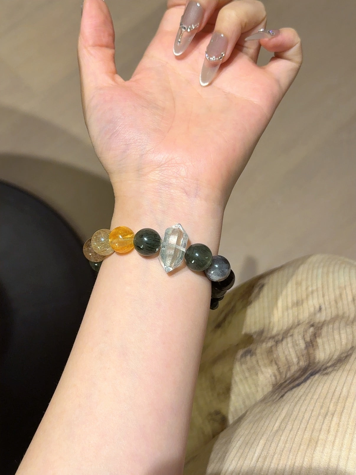Five Elements Bracelet Beneficial for Wood and Earth - Luminary Rune