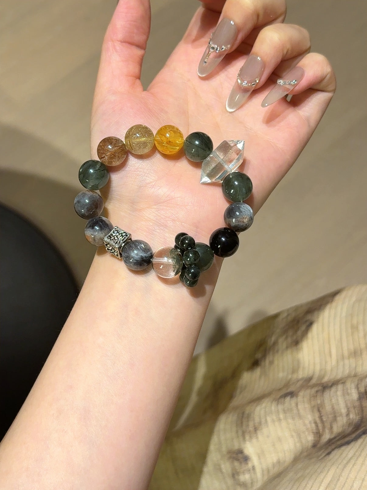 Five Elements Bracelet Beneficial for Wood and Earth - Luminary Rune