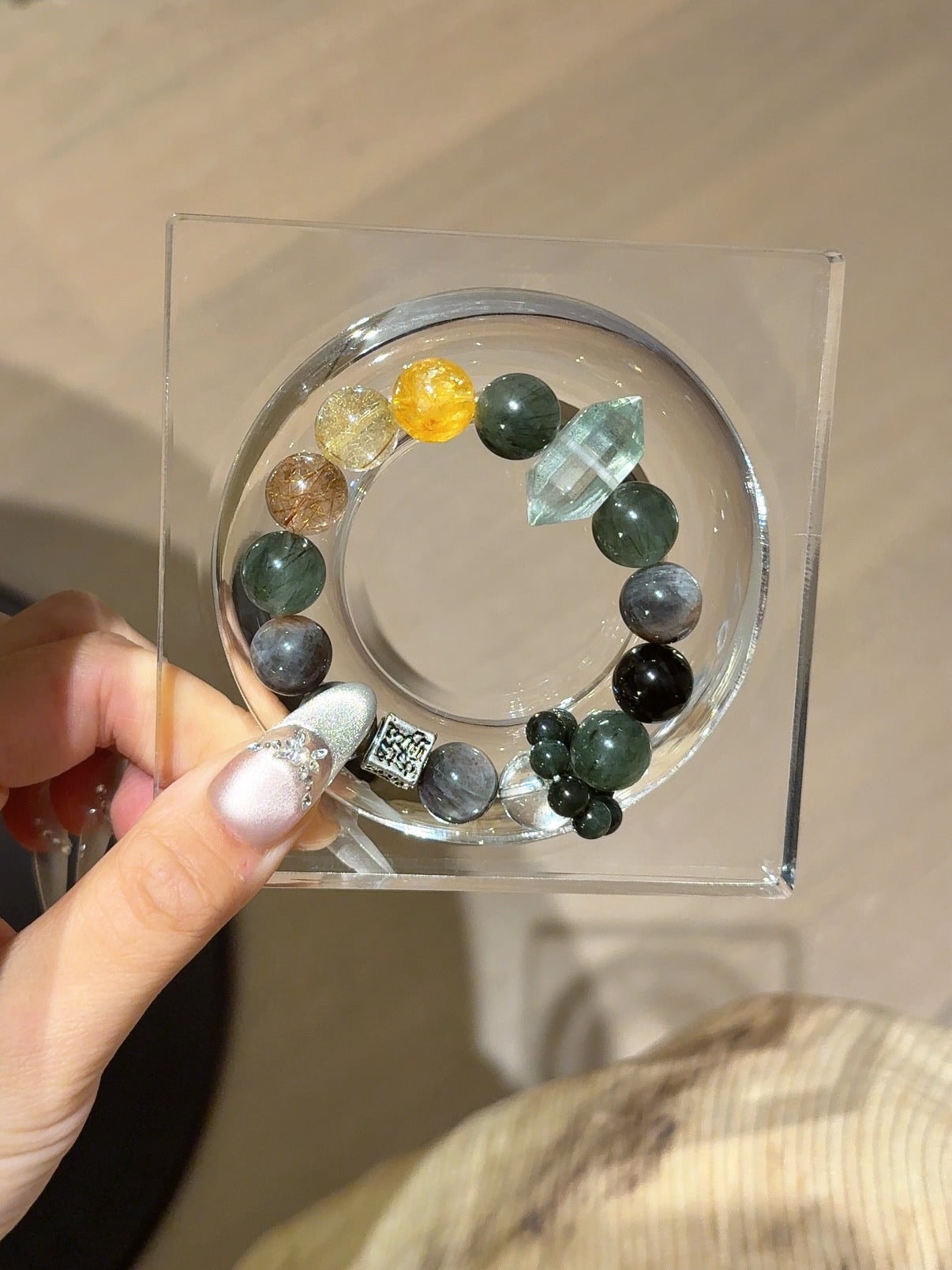 Five Elements Bracelet Beneficial for Wood and Earth - Luminary Rune