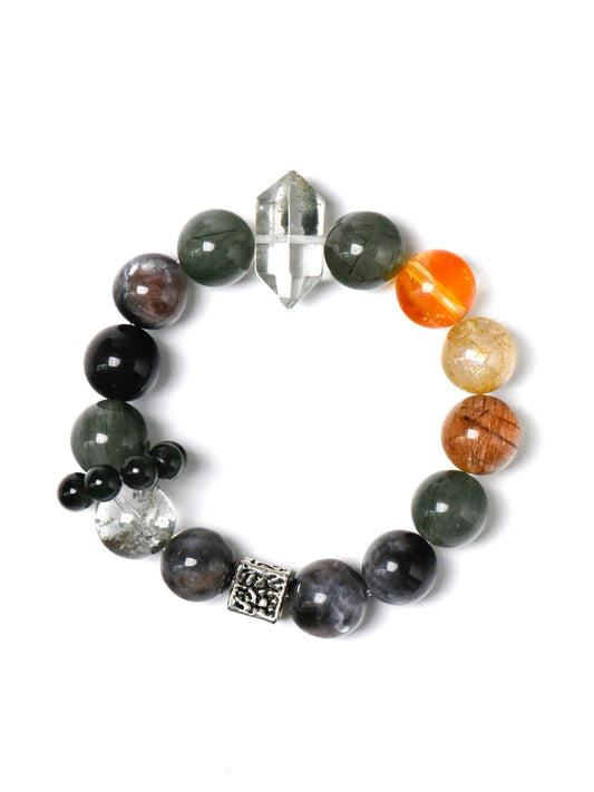 Five Elements Bracelet Beneficial for Wood and Earth - Luminary Rune