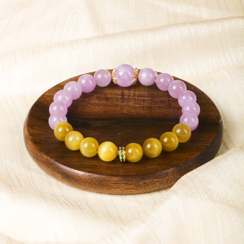 Monet's Water Lilies: Kunzite & Tiger's Eye - Luminary Rune