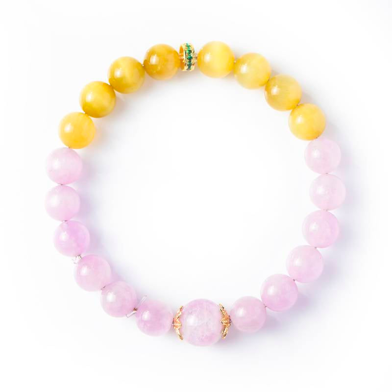 Monet's Water Lilies: Kunzite & Tiger's Eye - Luminary Rune