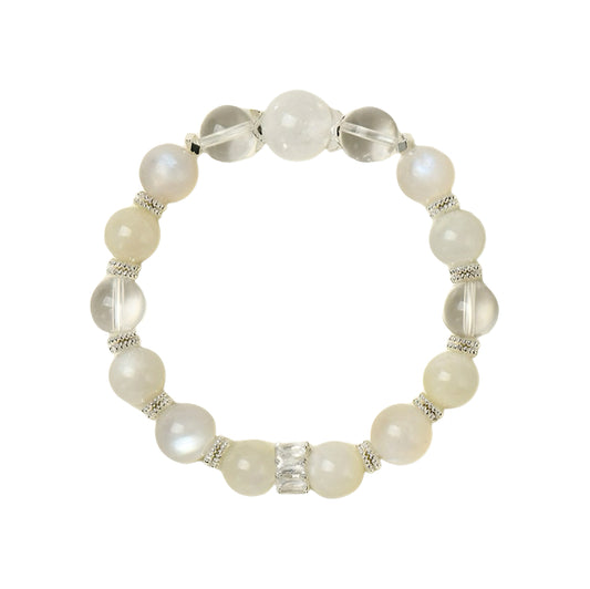 Crystal Bracelets-Five Elements A-Metal｜Elemental Radiance · Metal's Clarity｜ - Luminary Rune