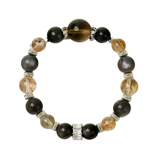 Crystal Bracelets-Five Elements A - Water｜Elemental Radiance · Water's Resilience｜ - Luminary Rune